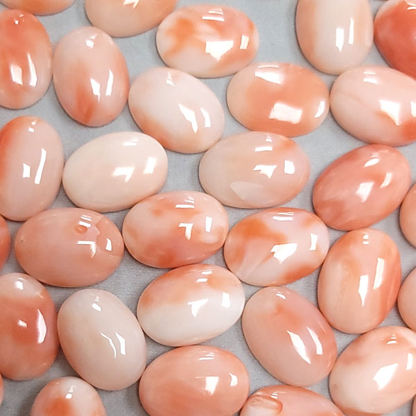 12x16MM OVAL CABOCHON  NATURAL PINK CORAL